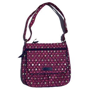Vera Bradley Katalina Pink Diamonds Messenger Laptop Bag Preowned but Unused